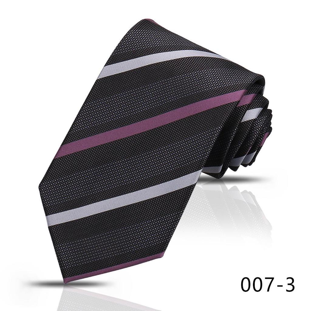 Hochwertige Herren-Seidenkrawatte, 8 cm breit, für Business und Hochzeitsanzug, mit diagonalen Streifen und Karomuster
