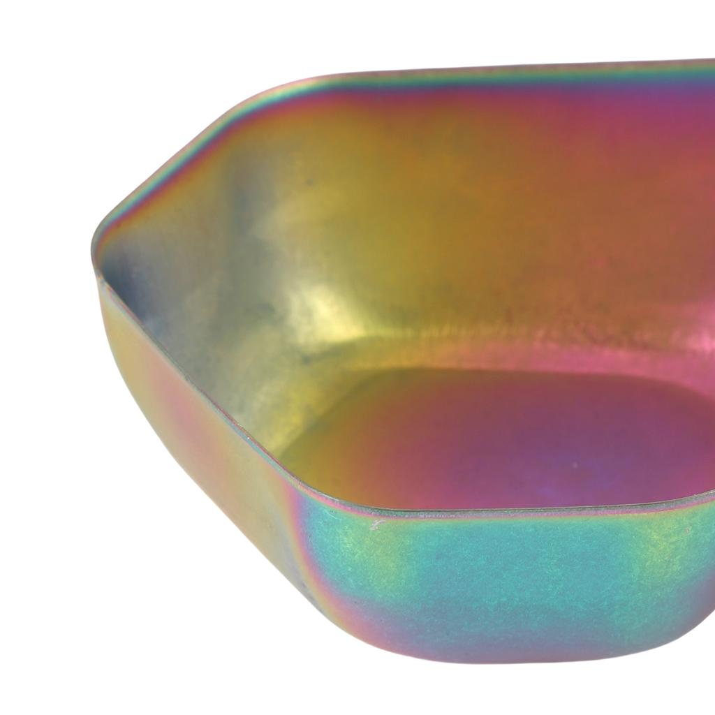 2PCS Coffee Bean Dosing Cup Stainless Steel Coffee Bean Weighing Tray Coffee Powder Spoon Colorful and Retro Color