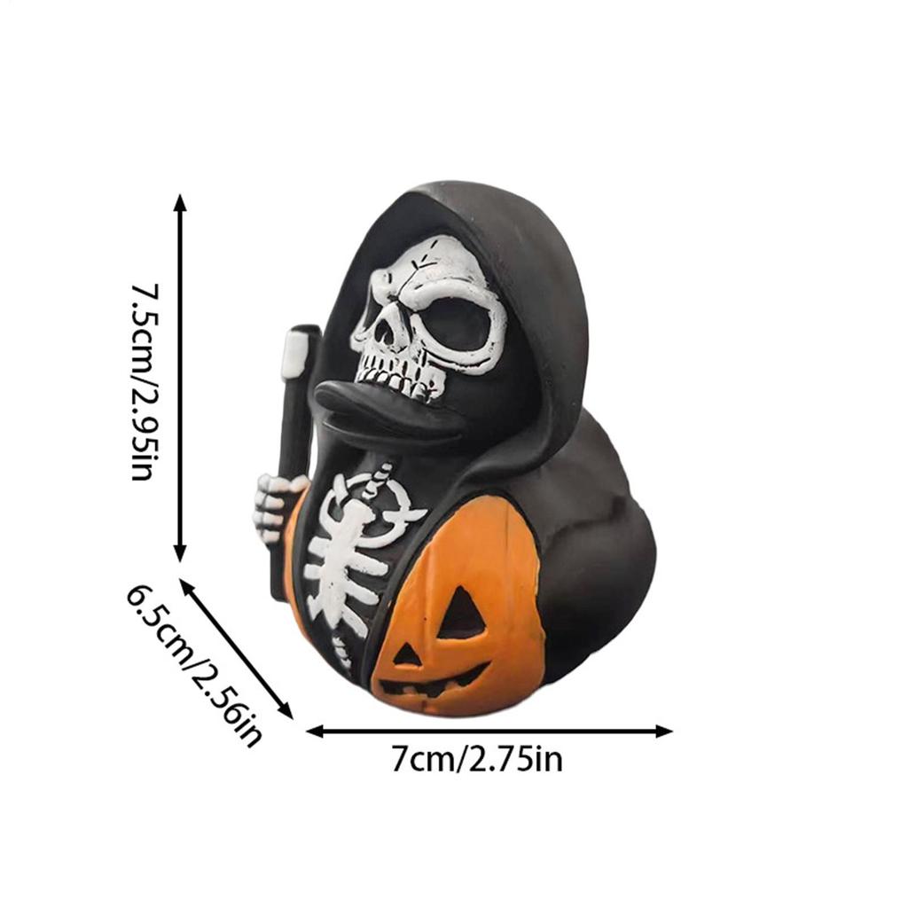 Grim Reapers Duck Grim Reapers Elements And Fun Rubber Duck Shapes Scary Death Duck Statue For Home Decor Halloween Decoration