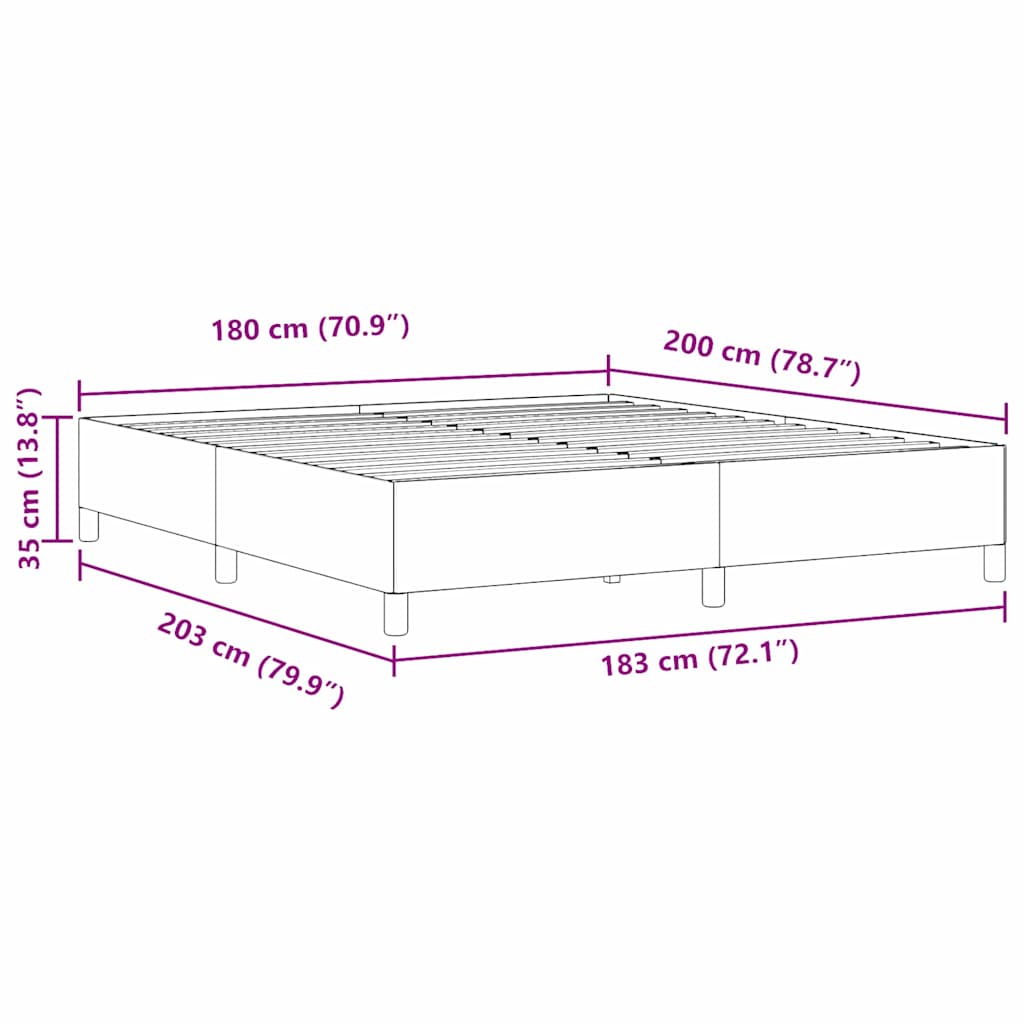 Blue Box Spring Bed 180 x 200 cm Cord Fabric