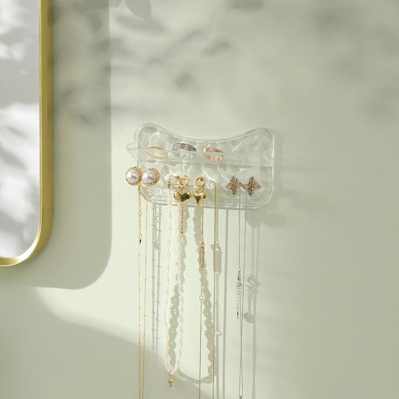 Haken Hängende Schmuck-Display Halskette Ohrring Armband Organizer Ständer Regal Halter Klebepaste Wandhaken Für Schmuck