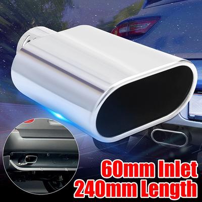 4/"Inlet 6/"Outlet 18/"Long Polished Stainless Steel Diesel Bolt On Exhaust Tip