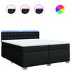 Vidaxl Continental Bed With Mattress, Black, Fabric, 200X200 Cm