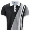 Nowa Męska Koszulka POLO Casual z Nadrukiem Klapa na Guziki Biznesowa Blokowanie Kolorów Sto T-shirt