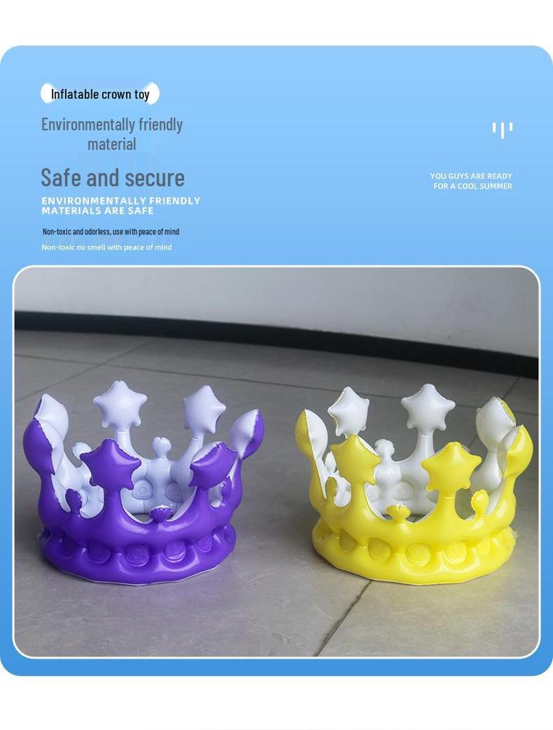 Inflatable PVC Crown for Masquerade Parties and Birthdays