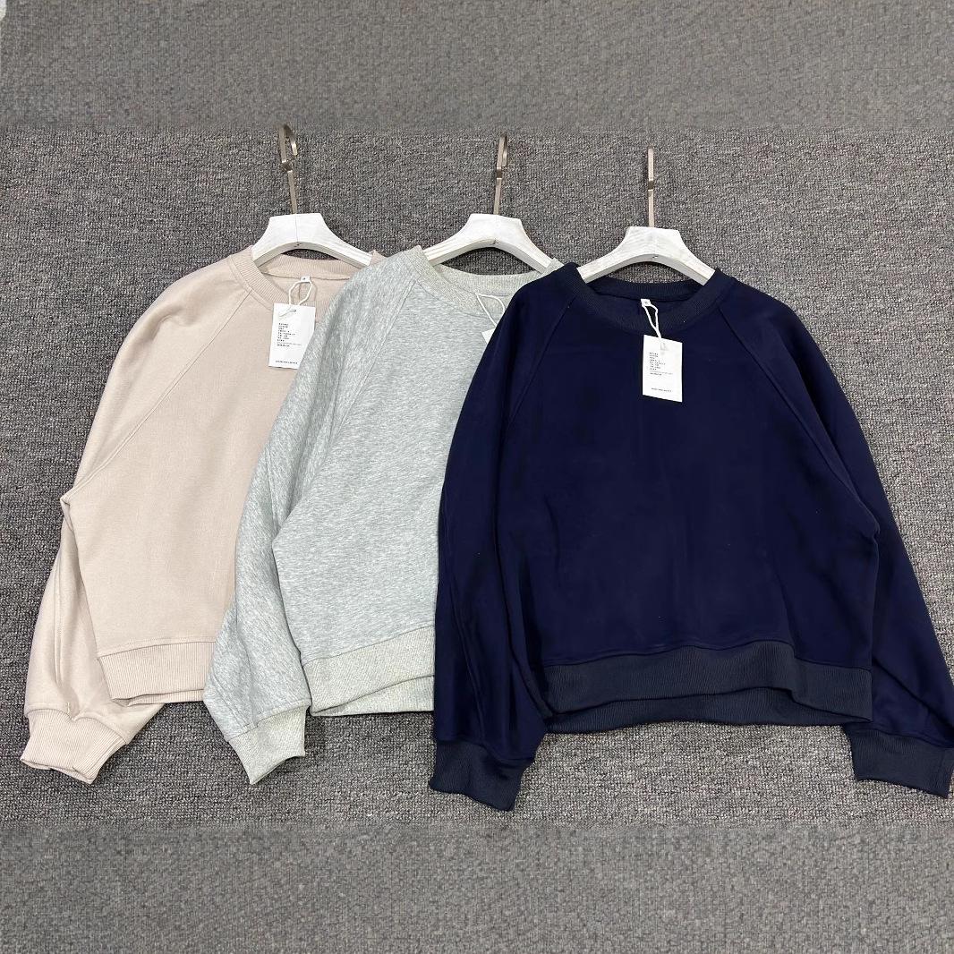 

Women s Loose Fit Crew Neck Knitted Sweatshirt - 2025 Spring Collection Large бежевый