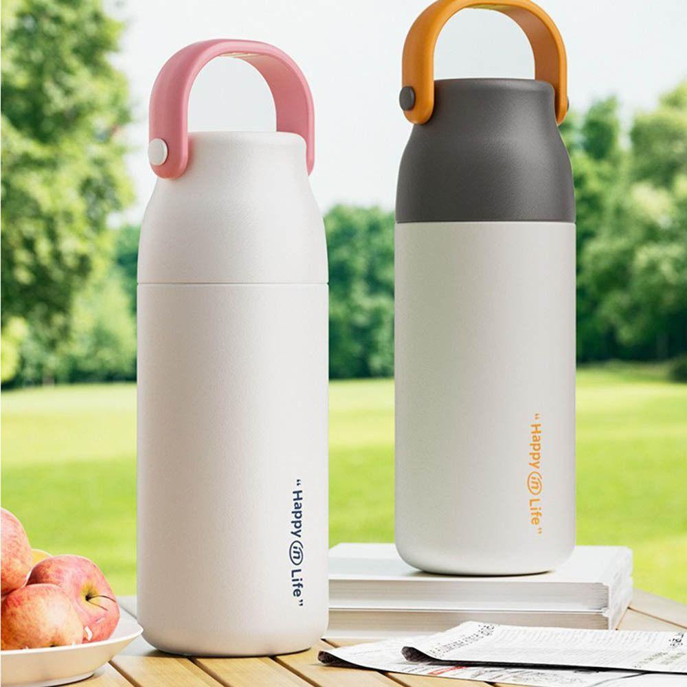 Handheld Insulated Bottle 500ml Insulated Tumbler Cup Drinkware Thermos Water Bottle  Office