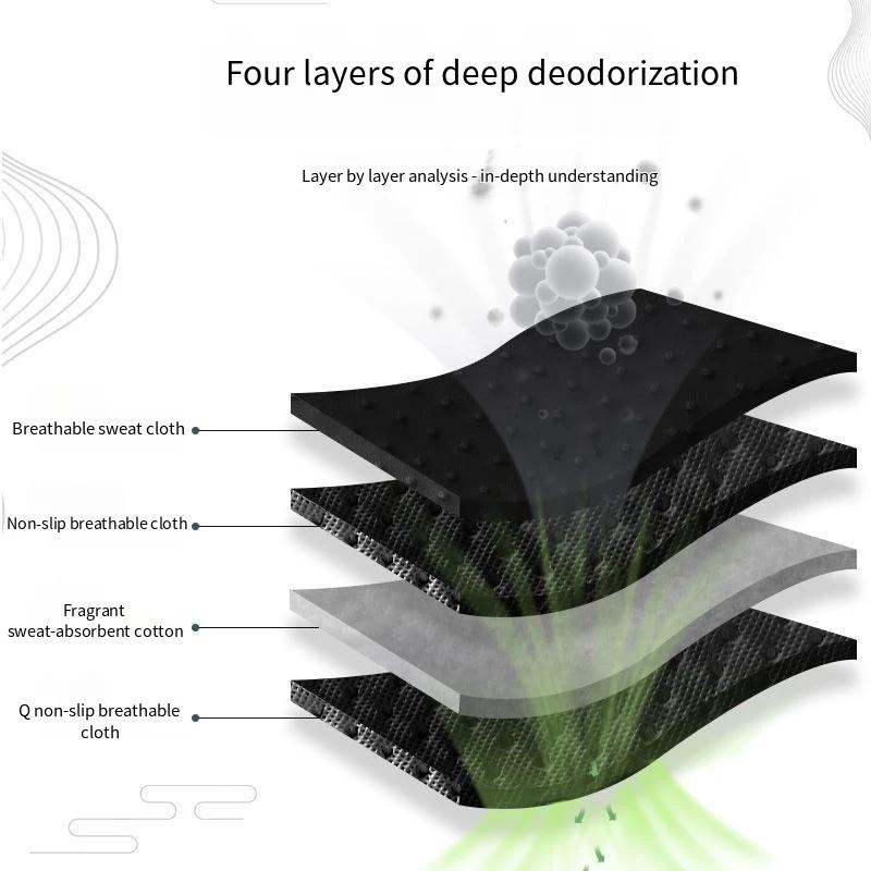 1Pair Plant Insoles for Shoes Bamboo Charcoal Antibacterial Deodorant Running Sports Insole Feet Shock Absorbing Shoe Sole Pads
