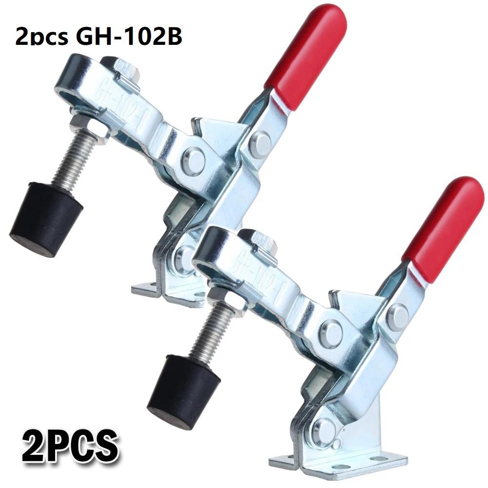 2/4/5 Pcs GH-201 Horizontal Toggle Clamp Quick-Release Clamps Set Heavy Duty Vertical Toggle Clip Woodworking Hand Tool
