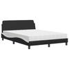 VidaXL Lit avec matelas noir et blanc 120x200 cm similicuir 3208382
