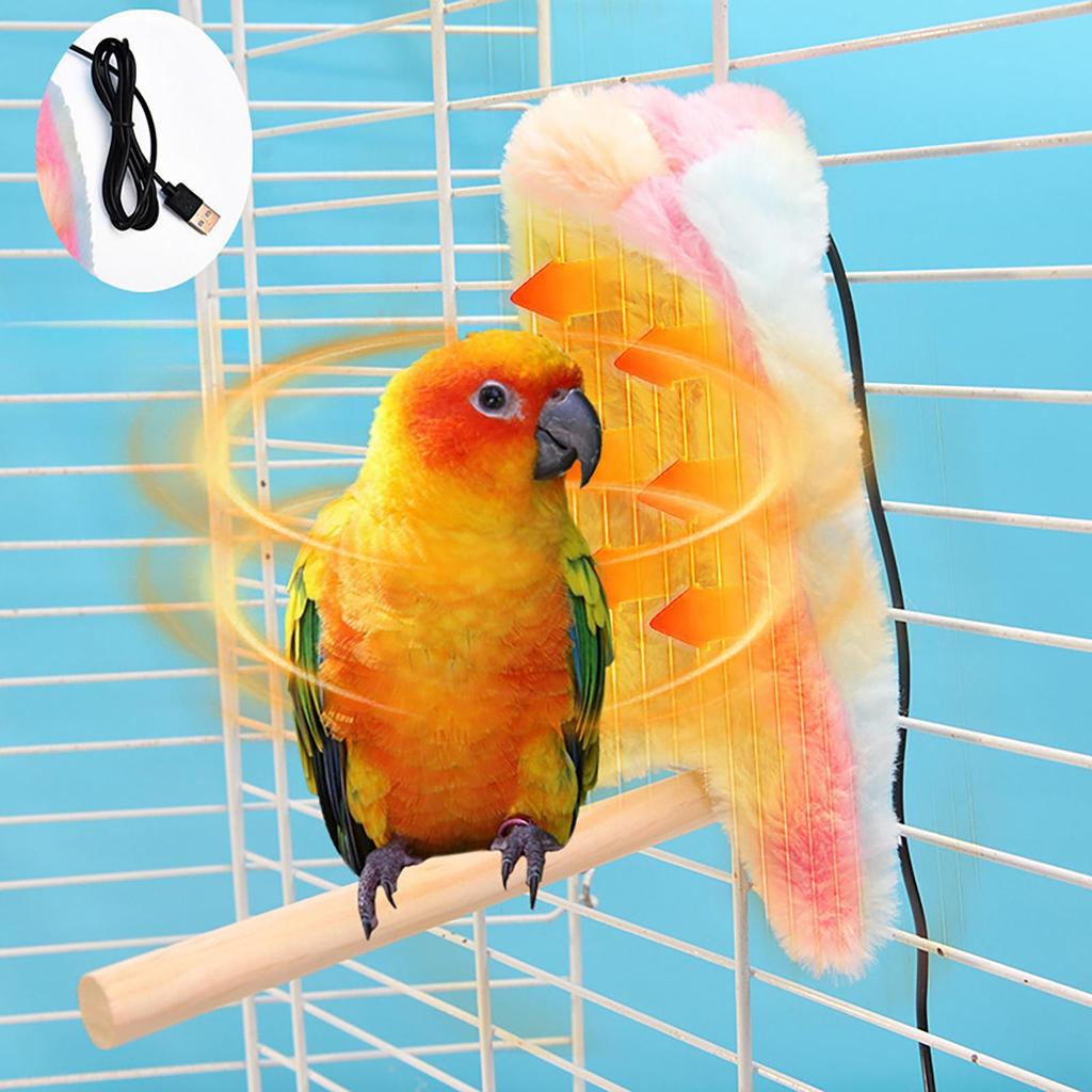 Bird Warmer for Cage Lightweight Foldable Pad 40 Centigrade USB Bird Warmer Supplies for Home Winter Snow Cold Weather Holidays