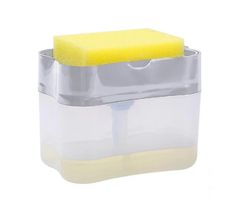 

Коробка для мыла для посуды, ручной пресс, инструменты для дозирования жидкости с держателем для губки, набор дозаторов для моющего средства, портативные аксессуары для мытья посуды
