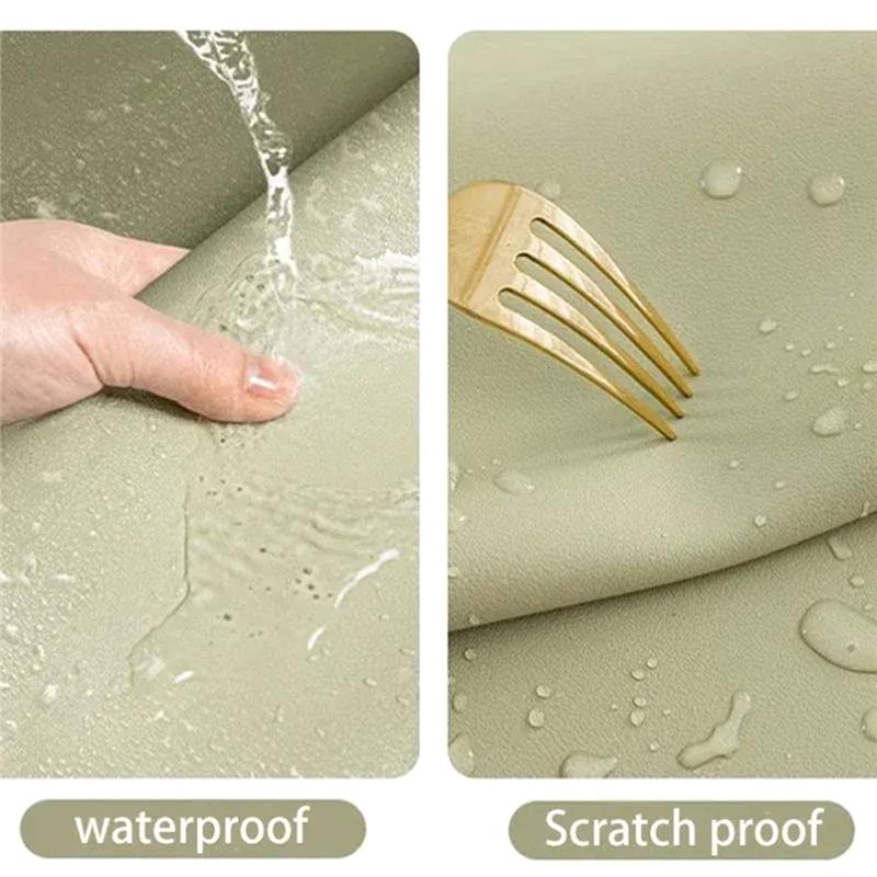 Easy Clean Waterproof Study Desk Mat Leather Table Cloth For Home Tea Coaster Keyboard Mouse Mat 40X60cm Table Protector A