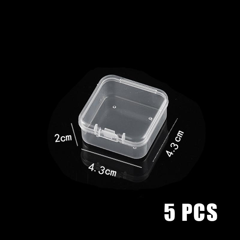 5/10 Pcs PP Storage Box Mini Transparent Plastic Case Container Square Rectangle Packaging Box For Jewellry Beads Small Items