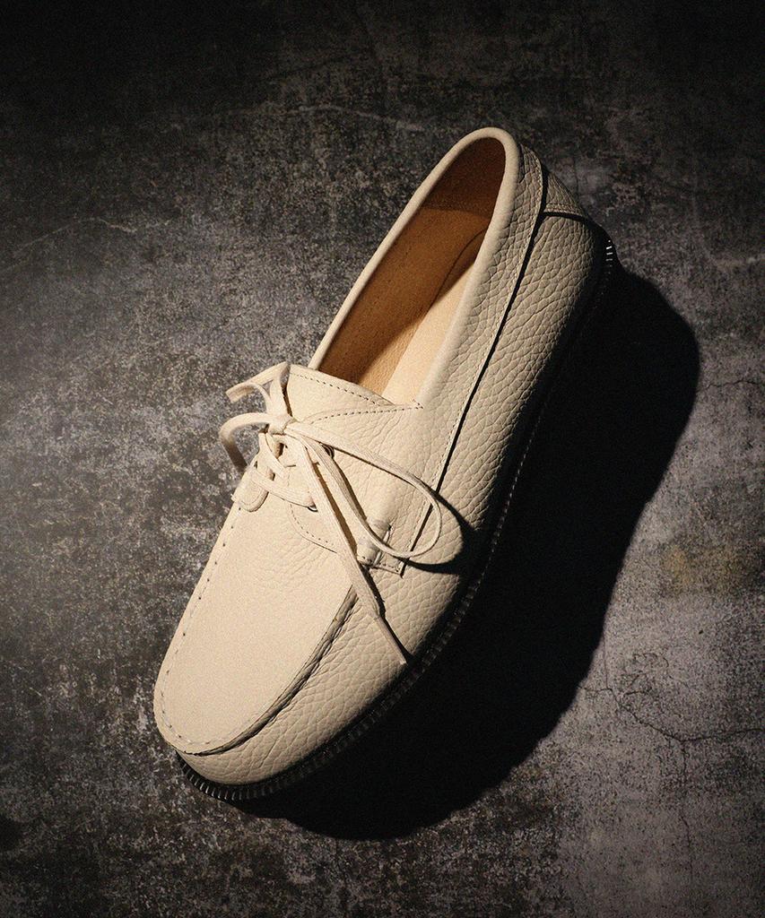 Firenze Atelier [Vibram] Standard Casual Sole Boat Shoes 5099 [Cream Embo]