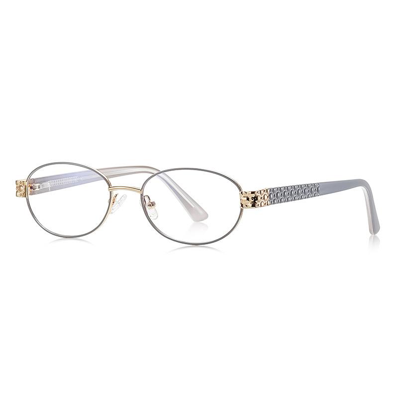 Blue Light Glasses Eyeglass Oval Metal Far Alloy For Spectacle sighted UV400 Sexy Elegant Blocking Presbyopic Woman Leopard Blocking Frame Reading