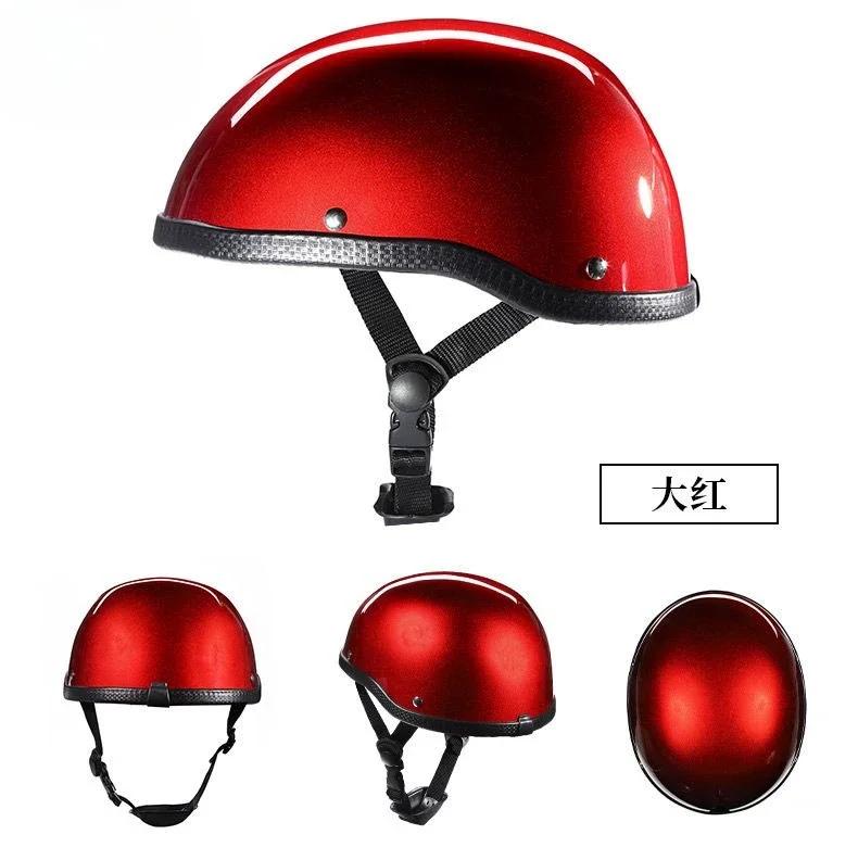 Retro Motorcycle Helmet ABS Shell Unisex Half Face Helmet Motorcycle Mountain Bike Riding Helmet Fashion Motorcycle Equipment