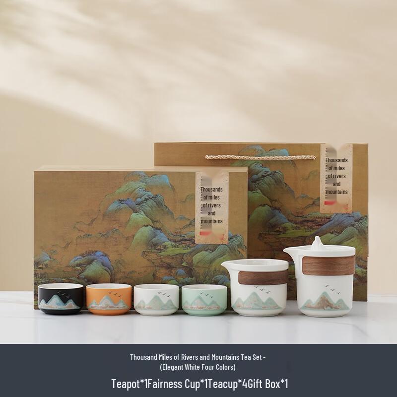 Forbidden City A Thousand Li of Rivers and Mountains Tea Set