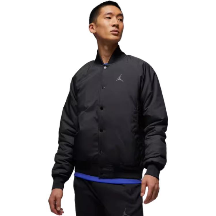 Jordan Sport Varsity Jackets Men's Black Baseball Collar Moderate Other (Unisex) Jackets DV9792 010
