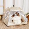 Pet Teepee Dogs Cat Bed for Cat Dogs Outdoor Camping Resting Tent Portable Lightweight Puppy Cat Pet Tent Moisture-Proof