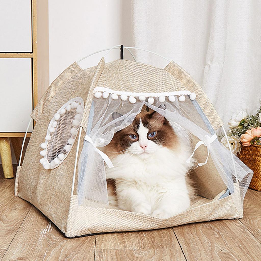 Pet Teepee Dogs Cat Bed for Cat Dogs Outdoor Camping Resting Tent Portable Lightweight Puppy Cat Pet Tent Moisture-Proof
