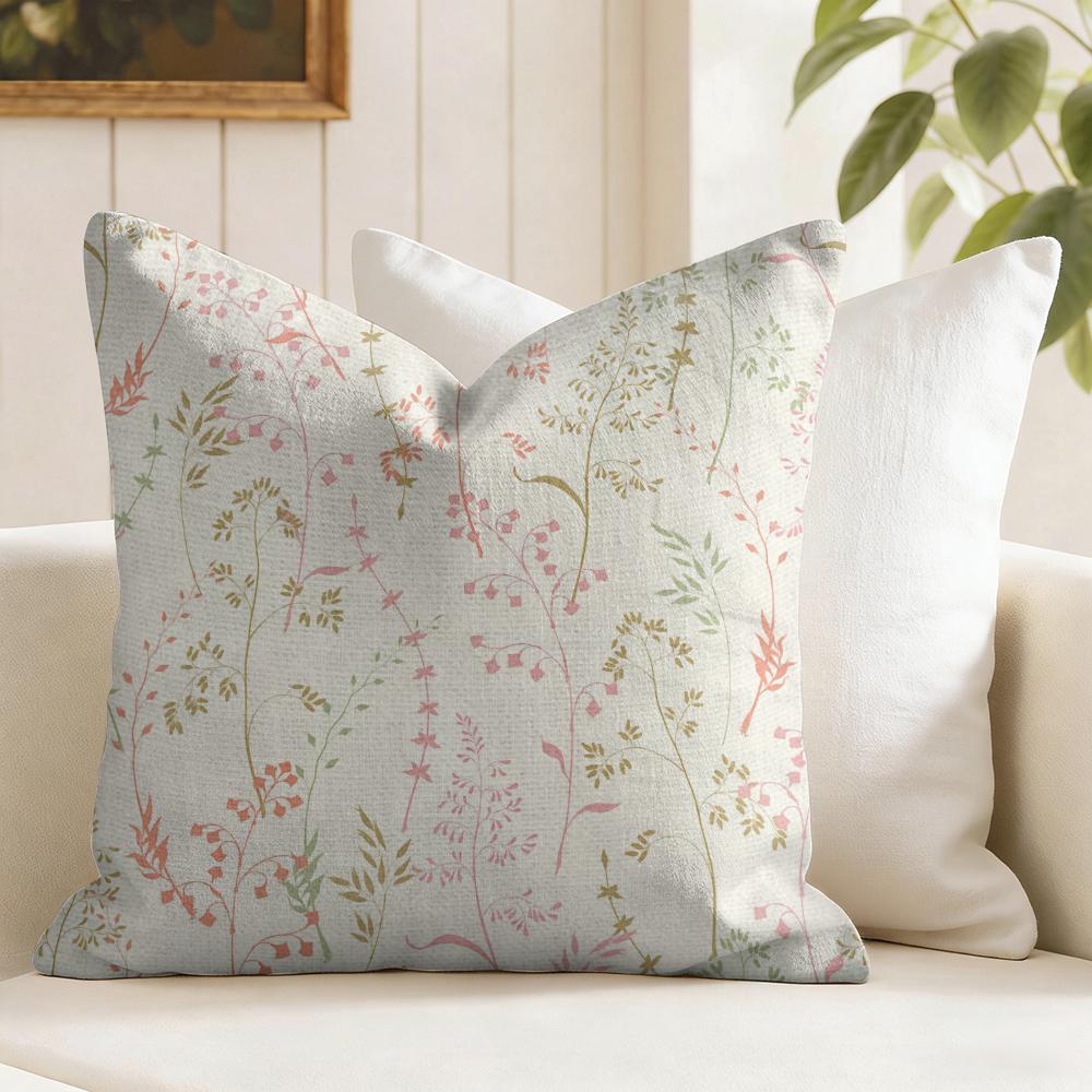 Boho Wildflowers Pattern Cushion Cover Natural Linen Pillow Cover DoubleSided Print Cushion Cover for Sofa Home Decor