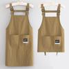 Japanese-Style Waterproof Apron: Cute Korean Suspenders for Women & Men - Ideal for Home, Kitchen, and Work. Custom Logo Available.