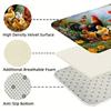 1Pcs Anti Fatigue Kitchen Rugs,  Rooster Print Waterproof Non-Slip Thick Cushioned Kitchen Mat Heavy Duty Comfort Standing Mat for Kitchen