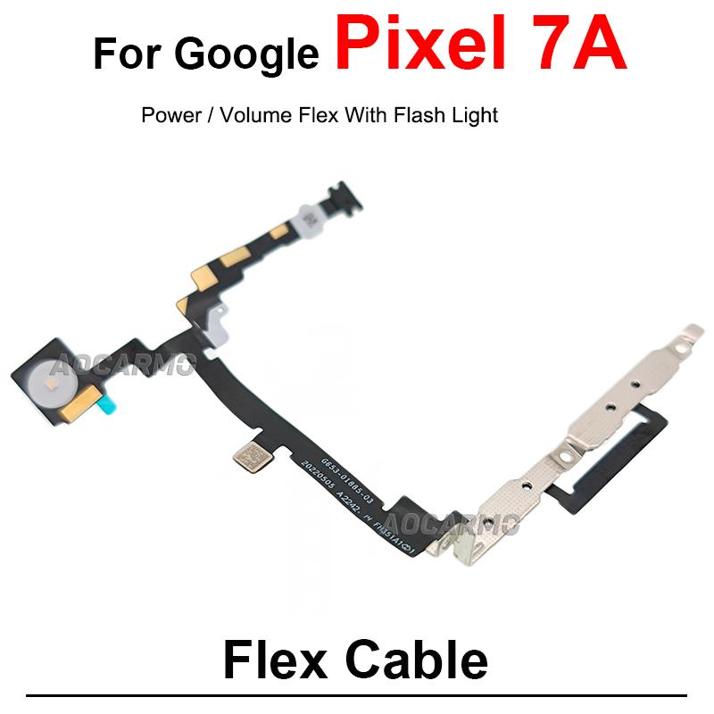 

Power Volume Buttons Flex With Flash Light Flex Cable For Google Pixel 7A 6A Replacement Part Pixel 7A