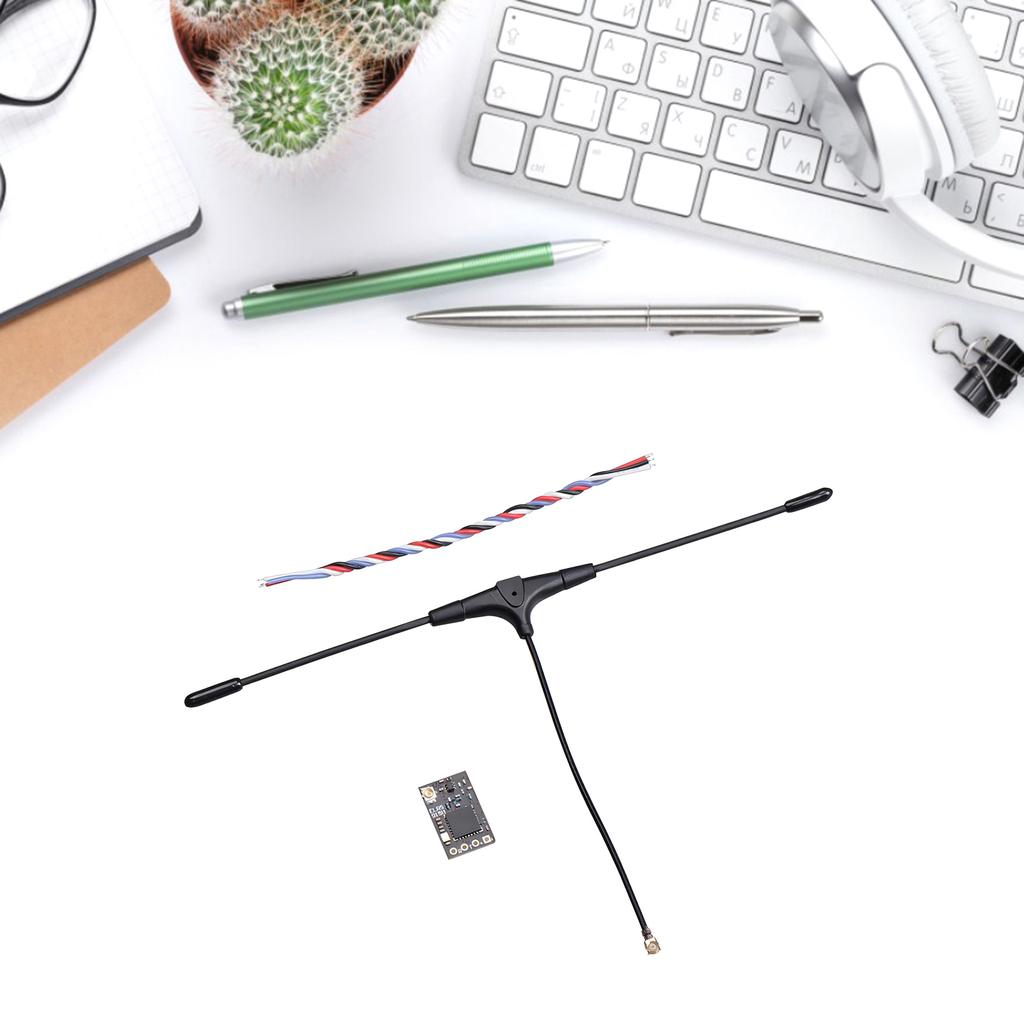 ELRS 915MHz CRSF Receiver Kit with Wire and T type Antenna Stable Signal Transmission Easy Installation