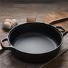 Non-coated Cast Iron Skillet Flat Bottomed Wok Household Frying Pan  Induction Cooker