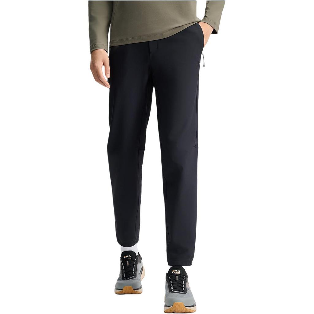 FILA Casual Versatile Tapered Knit Sports Pants Men pants Deep-Black A11M511603FBK