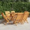 VidaXL Folding Garden Chairs 6 Pcs 61x67x90 Cm Solid Teak Wood 3155056