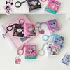 Keychain ID Photo Holder Snap Closure Idol Card Organizer Retro Card Storage Album