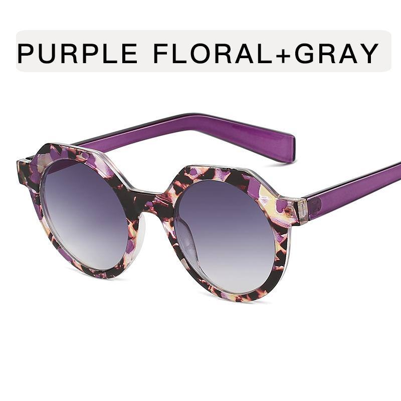 Round Shape Sunglasses Women Vintage Style Patchwork Color Woman Sun Glasses Holiday Travelling Women Glasses