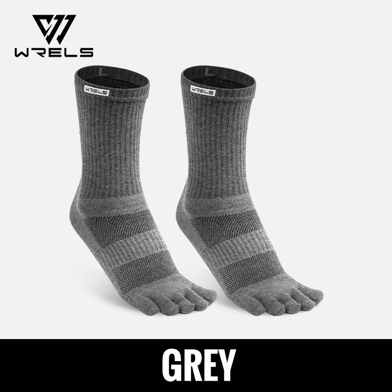 WRELS 1/2/3 Pairs Toe Socks Cotton Athletic Running Five Finger Socks Cushion Socks Sweat-Absorbing Breathable 5 Finger Socks S