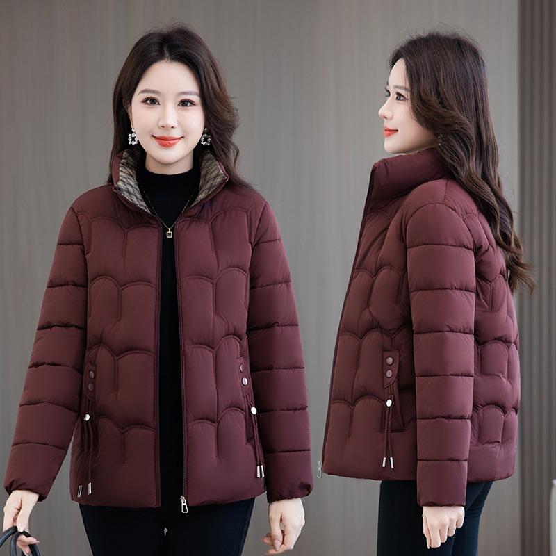 Mom's cotton-padded clothes, winter short down cotton-padded clothes, thickened jackets, new middle-aged and old warm loose cotton-padded jackets.