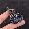 Sodalite Pendant Copper Wire Wrapped Pendant Original Gemstone Pendant Handmade Jewelry Unique Design Pendant Engagement Gift Copper Jewelry