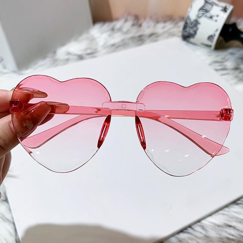 Fashion Jelly Gradient  Children Heart-shaped Lenses Sunglasses Outdoor Sun Protection Glasses Colorful Sun Glasses Goggles