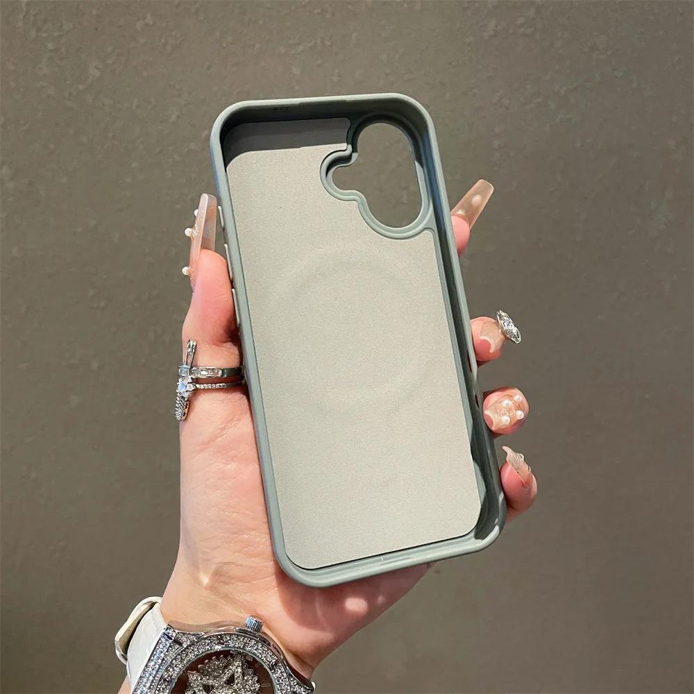 Ultrathin Simple Case for 16 Pro Max 15 14 Plus 13 12 11 Pro Max Matte Hit Color Lens Wireless Charg Soft Cover