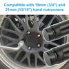 Small 6 Spline & 7 Spline Sockets Fuel Rim Lug Nut Key Wrench For Aftermarket Lugnuts 14X1.5, 14X2.0, 12X1.5, 12X1.25