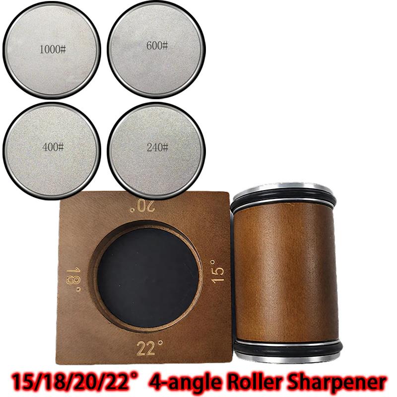 4 Angle Options 15° 18° 20° 22° Roller Knife Sharpener Efficient Blade Sharpening Tool for Cooking & Butchery Knives