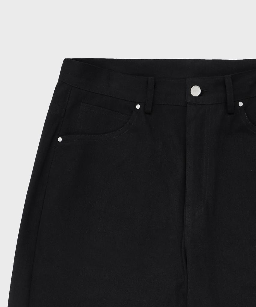 GLW Cotton Curved Pants Black