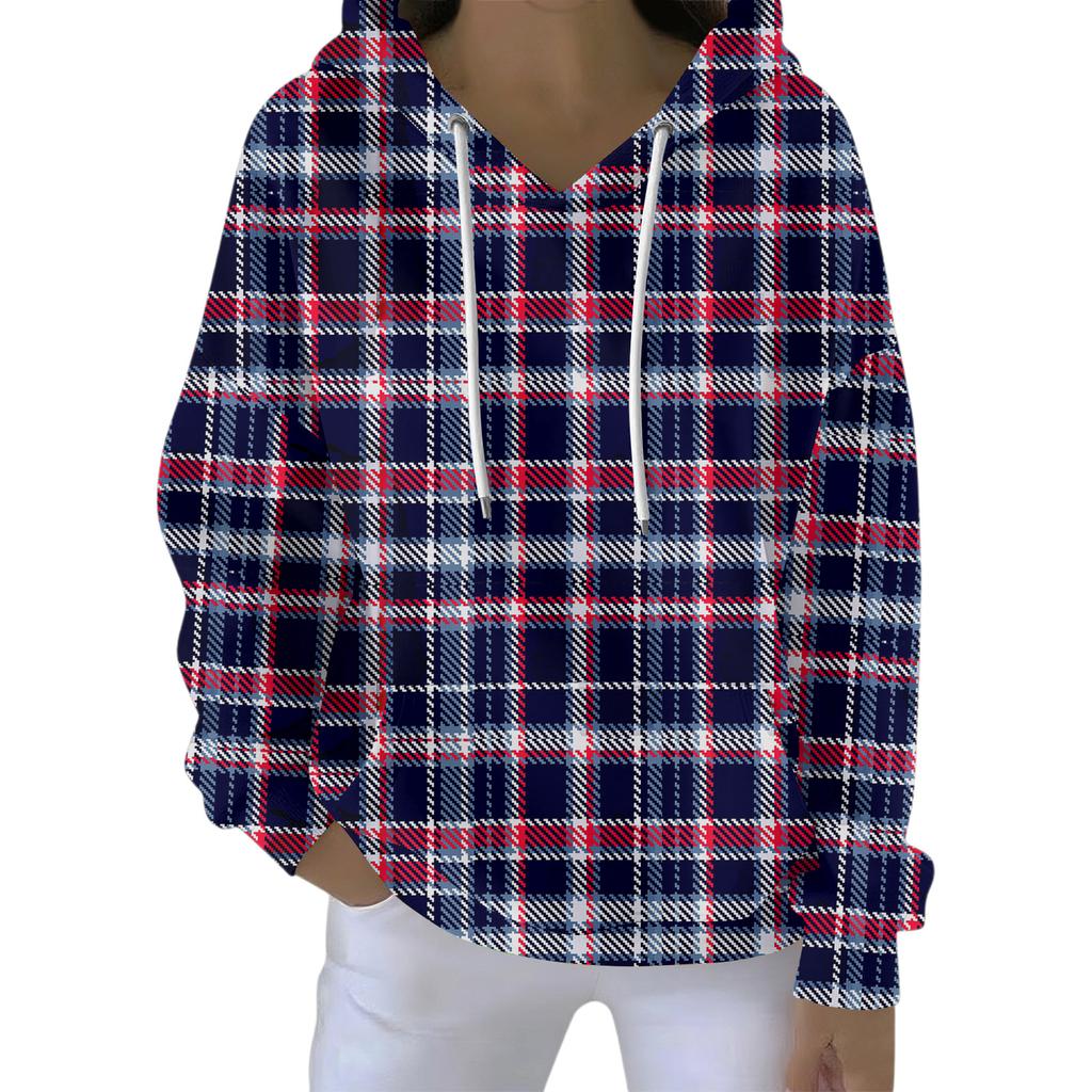 Women's Fashion Casual Hooded Loose Printed Long Sleeve Sweatshirt