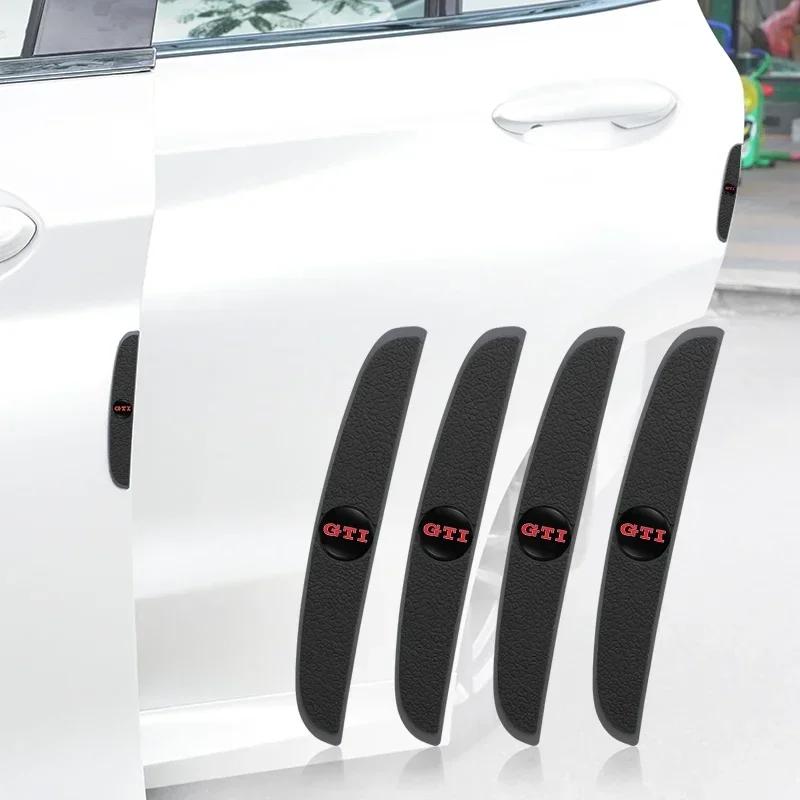4Pcs Car Door Edge Anti-collision Strip Silicone Protection Bar For VW GTI Polo Golf Passat Tiguan Arteon Touareg CC Taigo Caddy Da7