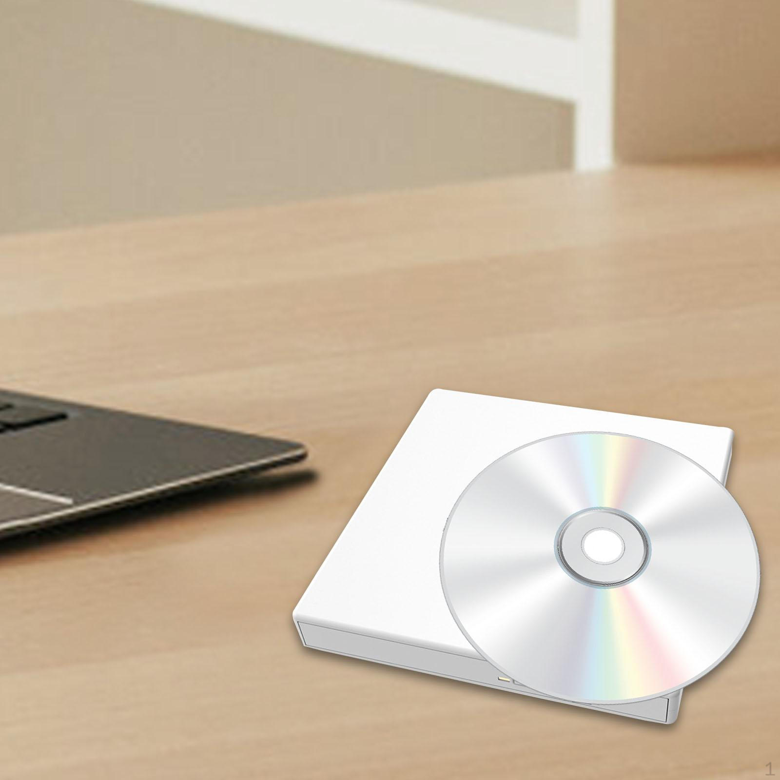 

Внешний CD DVD привод оптический портативный простая установка USB 2.0 тонкий Rw белый