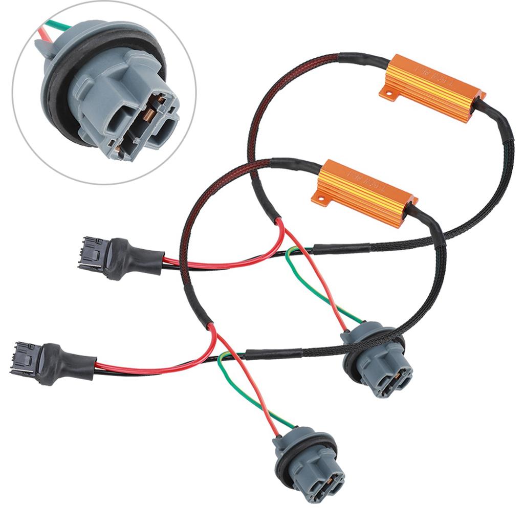 7440 T20 50W8RJ Hyper Flash Fix Hatasız Kablolama Adaptörleri LED Sinyal Lambaları İçin