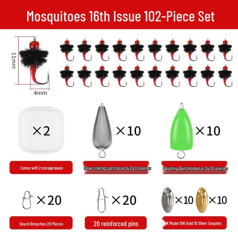 Sunflower Seed Lure Set: Non-toxic Fly Hook Line for Mosquitoes and Small Fish