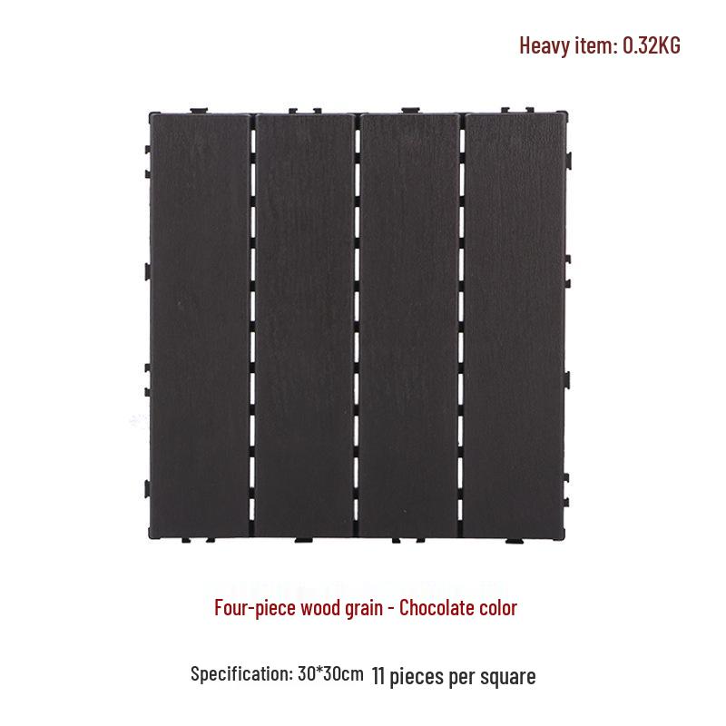 Suelo de Plástico Compuesto para Exteriores de Encastre 30x30 para Jardín/Balcón
