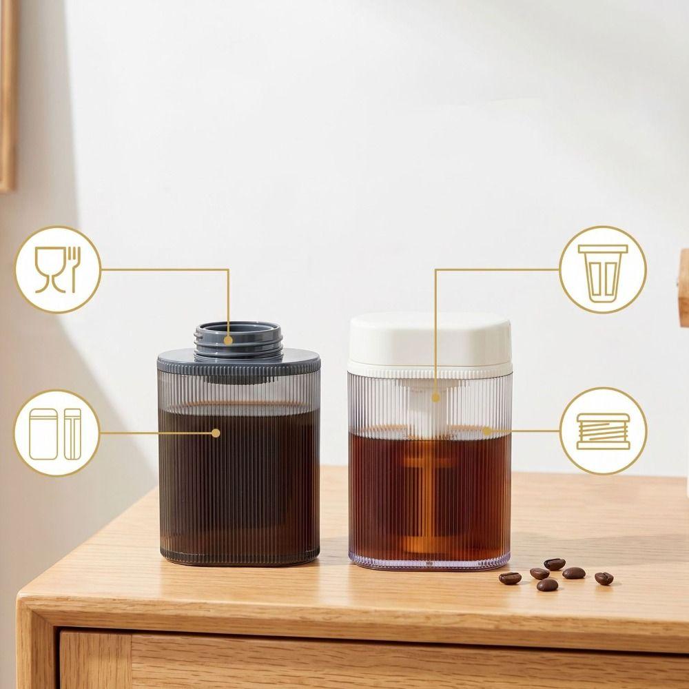 Creative 300 ML Pocket Cold Brew Coffee Maker Sealed Lid with Filter Cold Brew Bottle Leak-proof Plastic Cold Brew Mug Summer